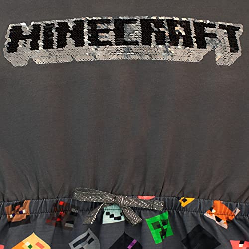 Minecraft Girls Dress Grey Age 6 to 7 Years