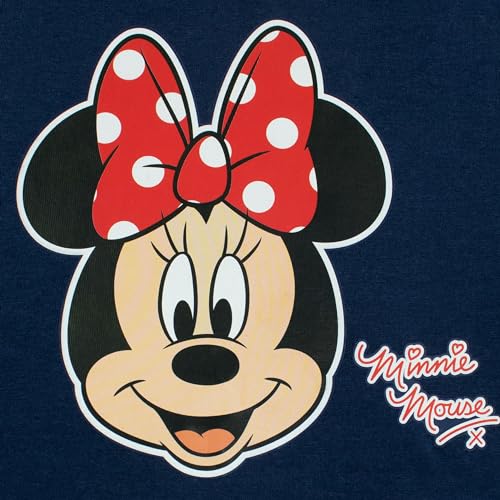 DISNEY Minnie Mouse Dress | Minnie Mouse Dress for Girls | Girls Long Sleeve Dress | Ages 18 Months to 8 Years | Blue | 6-7 Years