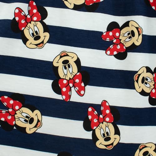 DISNEY Minnie Mouse Dress | Minnie Mouse Dress for Girls | Girls Long Sleeve Dress | Ages 18 Months to 8 Years | Blue | 6-7 Years