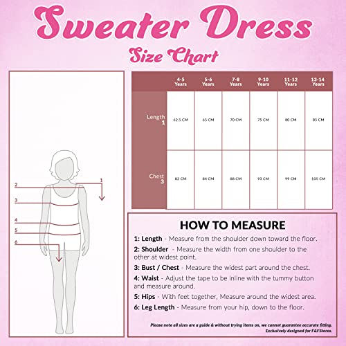 Barbie Oversized Hoodie, Sweater Dress for Girls (White/Pink, 7-8 Years)