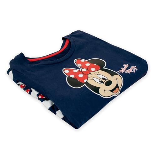 DISNEY Minnie Mouse Dress | Minnie Mouse Dress for Girls | Girls Long Sleeve Dress | Ages 18 Months to 8 Years | Blue | 6-7 Years