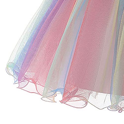 Girls Party Dress Sequin Bow Prom Wedding Flower Girls Dress Tulle Birthday Princess Kids Dress for 2-9 Years