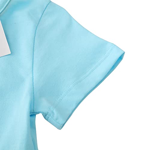 Little Girls Summer Dress Cotton Giraffe Dresses Girl's Short Sleeve Shirt Tops for Kids 2-7 Years