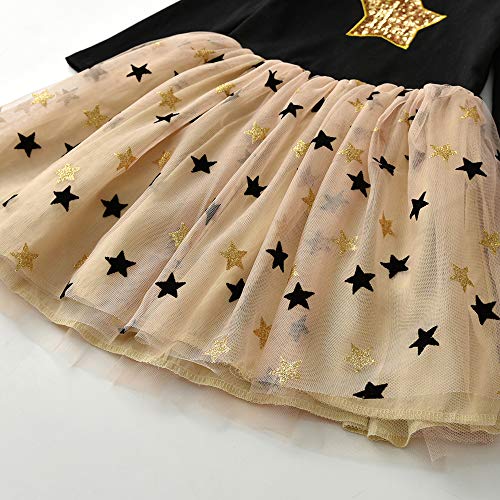 VIKITA Kid Girls Dresses Princess Animal Cartoon Tulle Party Casual Outfits Clothing LH4880star 3-4 Years