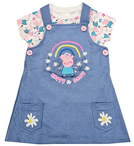 Girls Peppa Pig Pinafore Dress and Top Set (2-3 Years, Peppa Pig)