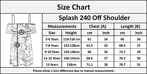 A2Z 4 Kids Girls Crop Top & Legging Designer's Pastel Splash Print Trendy - Splash 240 Off Shoulder Dress 11-12