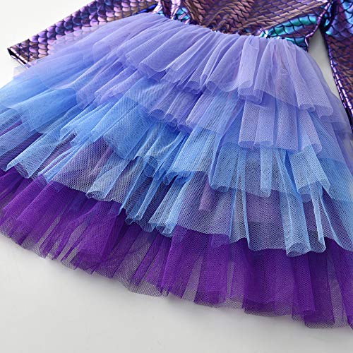 VIKITA Girls Dresses Mermaid Princess Tulle Party Wedding Dress LH4599 4-5 Years