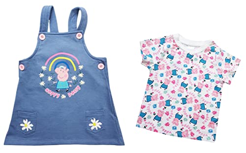 Girls Peppa Pig Pinafore Dress and Top Set (2-3 Years, Peppa Pig)