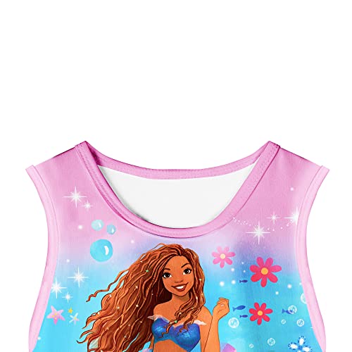 Aepotumn Girls Little Mermaid Princess Dress Ruffles Sleeve Mermaid Dress for Girls Birthday Carnival Wedding Cosplay Party Dresses Pink