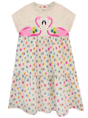 Harry Bear Girls Dress Flamingo Beige 5-6 Years