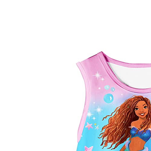 Aepotumn Girls Little Mermaid Princess Dress Ruffles Sleeve Mermaid Dress for Girls Birthday Carnival Wedding Cosplay Party Dresses Pink