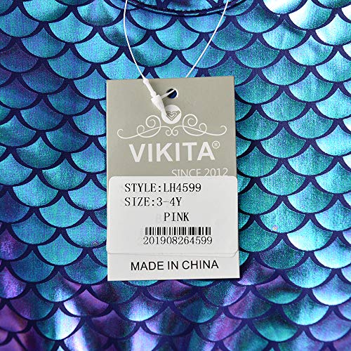 VIKITA Girls Dresses Mermaid Princess Tulle Party Wedding Dress LH4599 4-5 Years