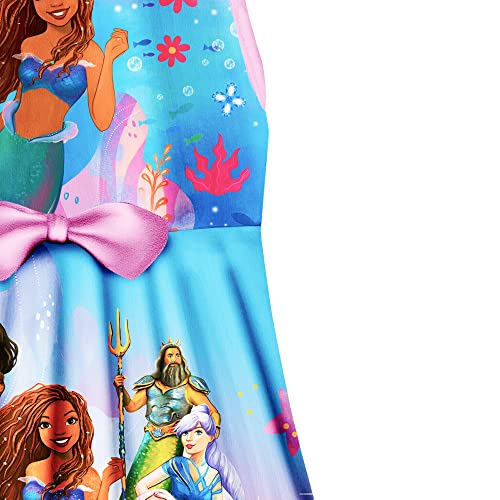 Aepotumn Girls Little Mermaid Princess Dress Ruffles Sleeve Mermaid Dress for Girls Birthday Carnival Wedding Cosplay Party Dresses Pink