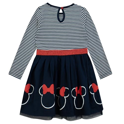 Disney Minnie Mouse Dress | Minnie Mouse Dress for Girls | Girls Long Sleeve Dress | Multicolour 2-3 Years Multicoloured