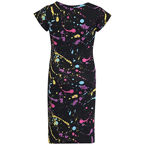 A2Z 4 Kids Girls Crop Top & Legging Designer's Pastel Splash Print Trendy - Splash 240 Midi Dress 11-12