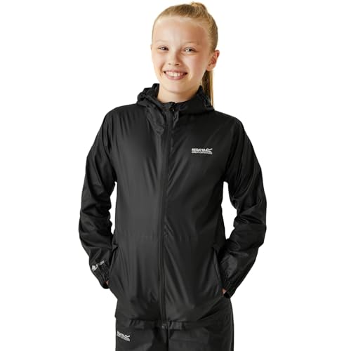 Black Kids Pack it III Waterproof Jacket - 9-10 Yrs