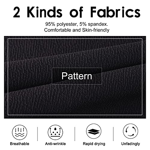 Casual Dress for Girls 9-10yrs Black Round Neck Casual Party Dresses with 2 Side Pockets Cute Sundress for Kids