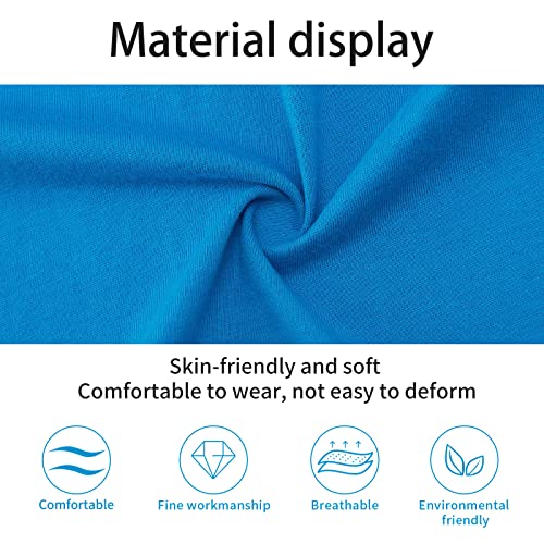 Girls Rainbow Long Sleeve T-Shirt Dresses Girl Dress 4-5years Blue Cotton Stripe Dress for Girls T-Shirt Dress with Large Pockets