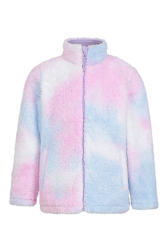 Mountain Warehouse Rainbow Cosy Kids Fleece - Full Zip Childrens Top, Lightweight, Warm & Cosy Girls & Boys Sweater, Front Pockets - Best for Spring Summer Light Pink 9-10 Years