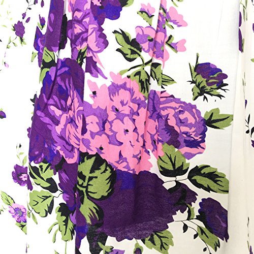 Sunny Fashion KP15 Girls Dress Purple Butterfly Flower Party, 11-12 Years, Purple White