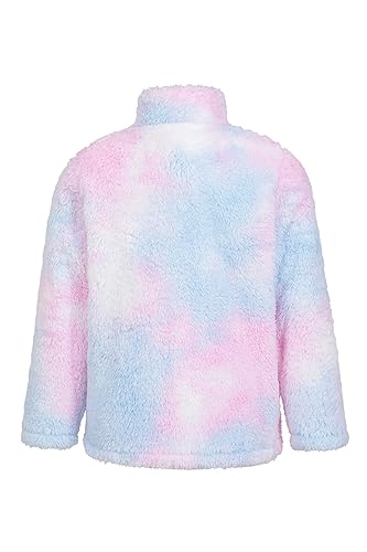 Mountain Warehouse Rainbow Cosy Kids Fleece - Full Zip Childrens Top, Lightweight, Warm & Cosy Girls & Boys Sweater, Front Pockets - Best for Spring Summer Light Pink 9-10 Years
