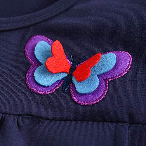 VIKITA Girls Dress Rainbow Long Sleeve Embroidery Star Age 4-5 Years Lh5808