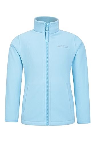 Mountain Warehouse Atom 3-in-1 Kids Waterproof Jacket - Taped Seams Rain Jacket, Detachable Hood, Stretch Cuffs, Microfleece, Antipill -Best for Spring Summer Blue Twilight 13 Years