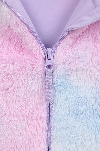 Mountain Warehouse Rainbow Cosy Kids Fleece - Full Zip Childrens Top, Lightweight, Warm & Cosy Girls & Boys Sweater, Front Pockets - Best for Spring Summer Light Pink 9-10 Years
