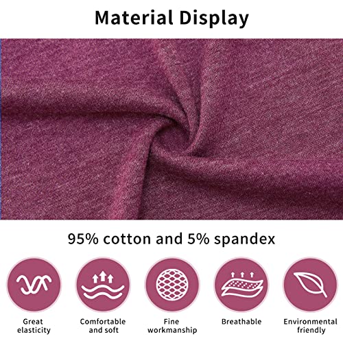 Purple Dress for Girls Short Sleeve Kids Casual Cotton T-Shirt Dress Summer Tunic Dress for Little Girl 7-8 Years Girls Plain Elasticity Cute T-Shirt Dress