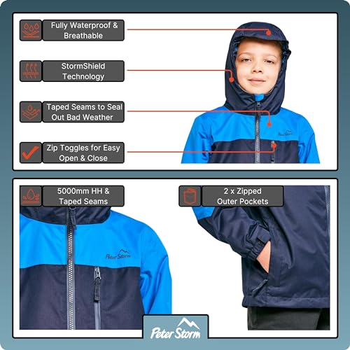 Peter Storm Kids' 3-in-1 Waterproof Jacket with Fleece