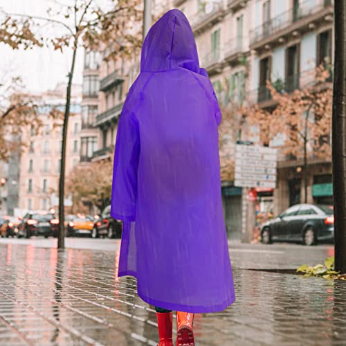 Skyzone Kids Rain Coat for Girls Boys,Portable EVA Raincoat Lightweight Rain Poncho with Hood,Reusable Cute Children Raincoat for Travel Outdoor Climbing Cycling Hiking Camping