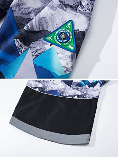 NATUST Boys Waterproof Jacket Fleece Lined Raincoat Kids Windproof Rain Coat Unisex Windbreaker Light Blue 5-6 Years