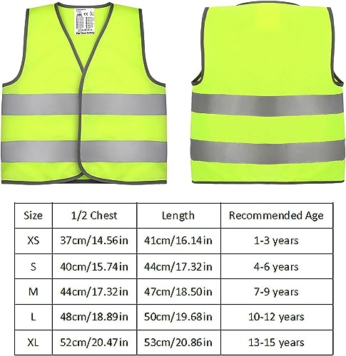 Firtink Kids High Visibility Reflective Vests (S)