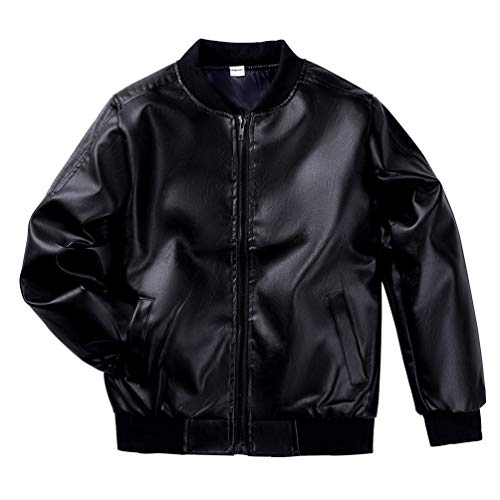 Boy's Leather Jacket: Childrens Bomber Motorcycle Biker