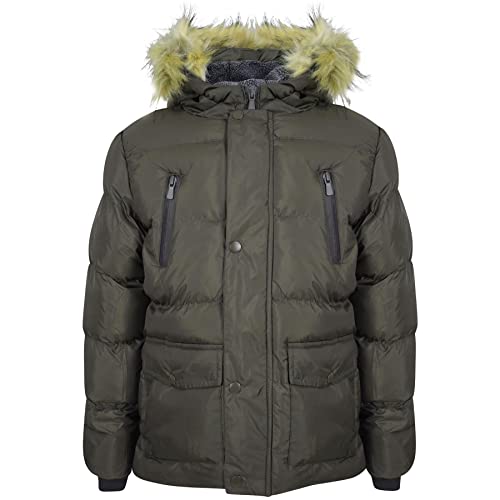 A2Z Kids Boys Winter Hooded Coat - Coffee 11-12