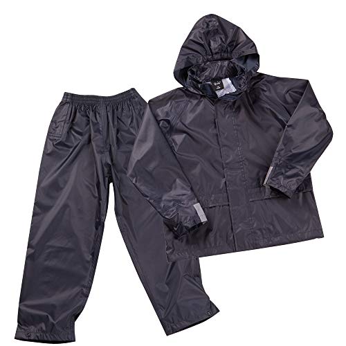Navy Waterproof Suit Jacket & Trousers Set - Kids