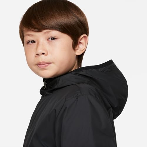 NIKE Unisex Kids Winter Jacket, Black/White, 13-15 Years