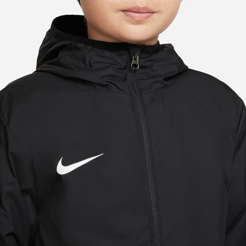 NIKE Unisex Kids Winter Jacket, Black/White, 13-15 Years