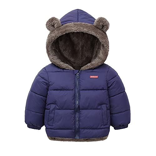 Kids Winter Coats with Hood Lambs Down With Cap And Ears For Boys And Girls Warm Thick Jackets Winter Clothes Windproof Outwear 2-7 Years