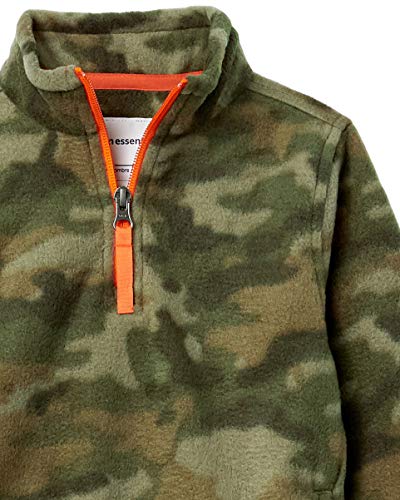 Boys' Camo Fleece Jacket, Green, 5 Years
