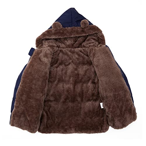 Kids Winter Coats with Hood Lambs Down With Cap And Ears For Boys And Girls Warm Thick Jackets Winter Clothes Windproof Outwear 2-7 Years