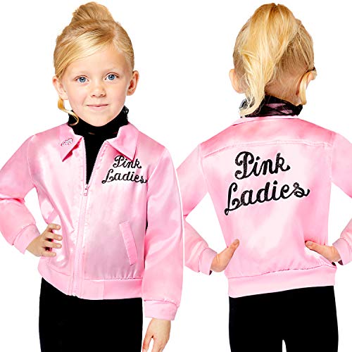 Child Girls Pink Ladies Jacket - Grease Movie