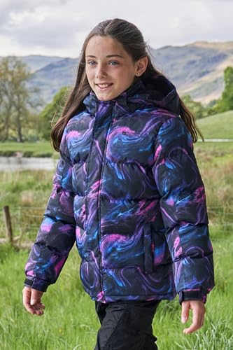 Water-resistant Kids Snow Jacket - Hooded, Adjustable - 9-10 Years