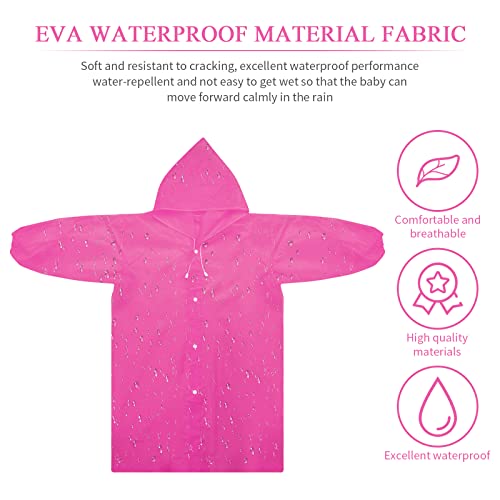 Kids Waterproof Rain Coat with Hood - Pink