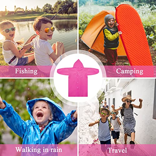 Kids Waterproof Rain Coat with Hood - Pink