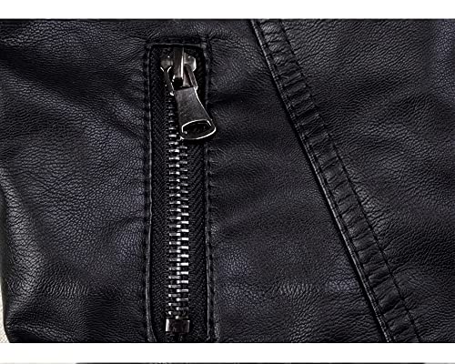 Boys Studded Leather Jacket: Kids Motorcycle Coat (9-10y)