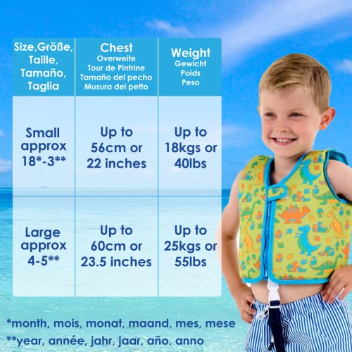 Swim Float Vest with Safety Strap (Fab Flamingos)