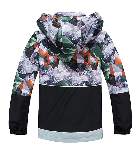 CAMLAKEE Kids Camo Rain Jacket Fleece Lined