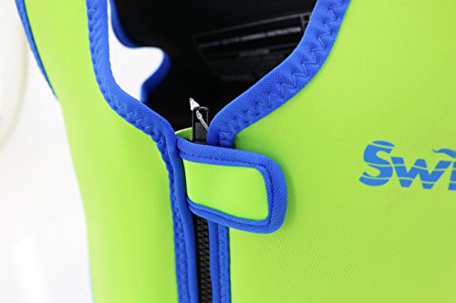 SwimMad Swim Jacket for Kids 3-6 Years (Green/Blue)