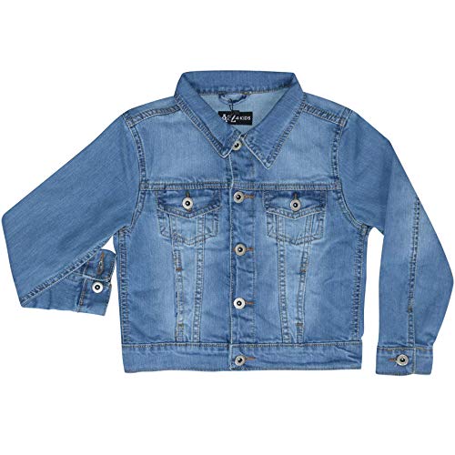 Boys Trendy Faded Denim Jacket - Light Blue